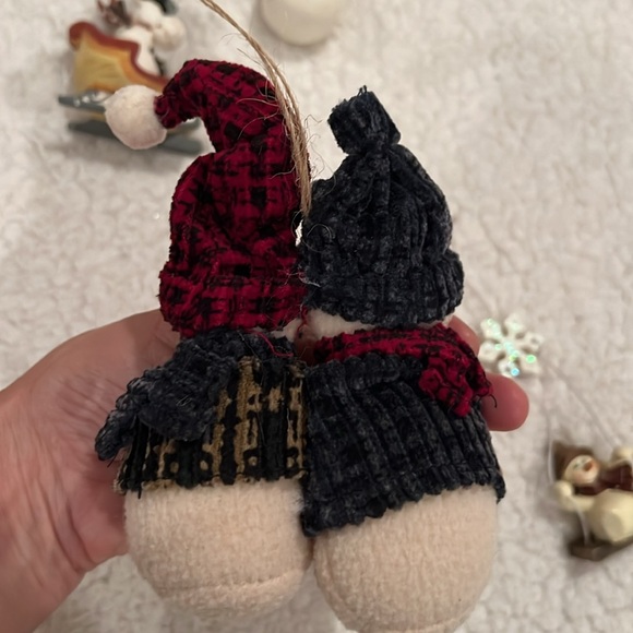 Set of 4 Holiday Christmas Tree decorations ornaments Assorted Snowmen - Picture 5 of 8